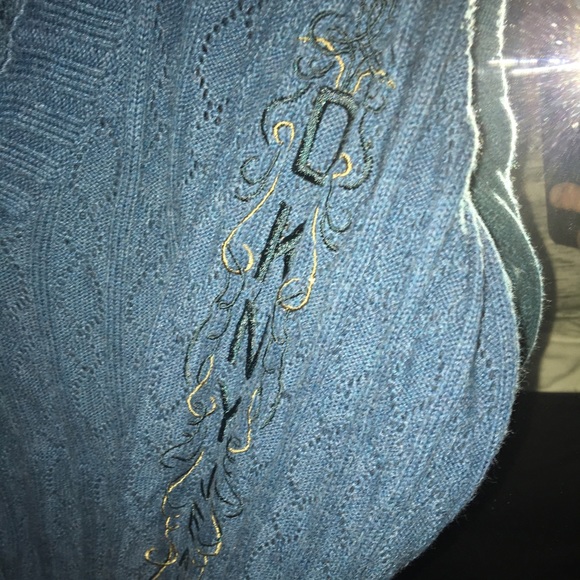 DKNY Teal hooded sweater - Picture 2 of 3